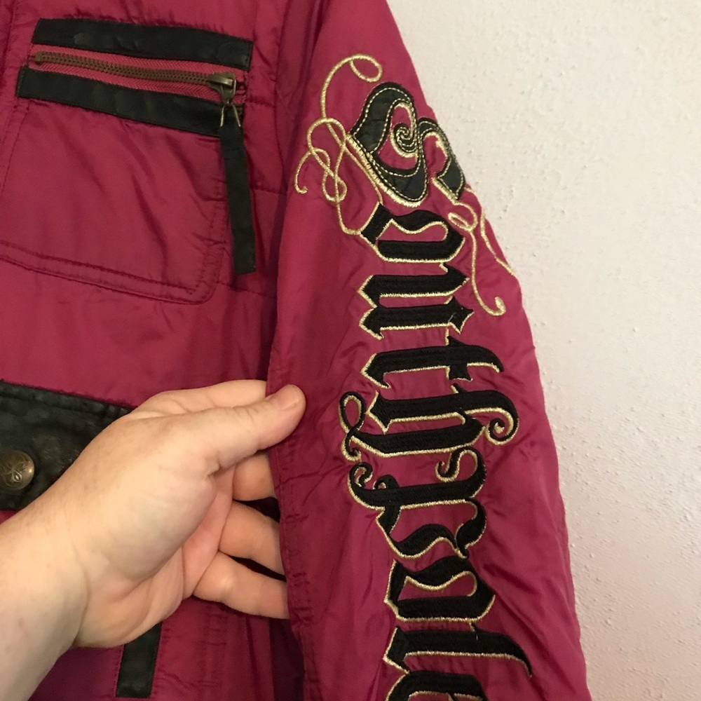 SouthPole fuchsia puffer coat. Size S - Picture 2 of 6